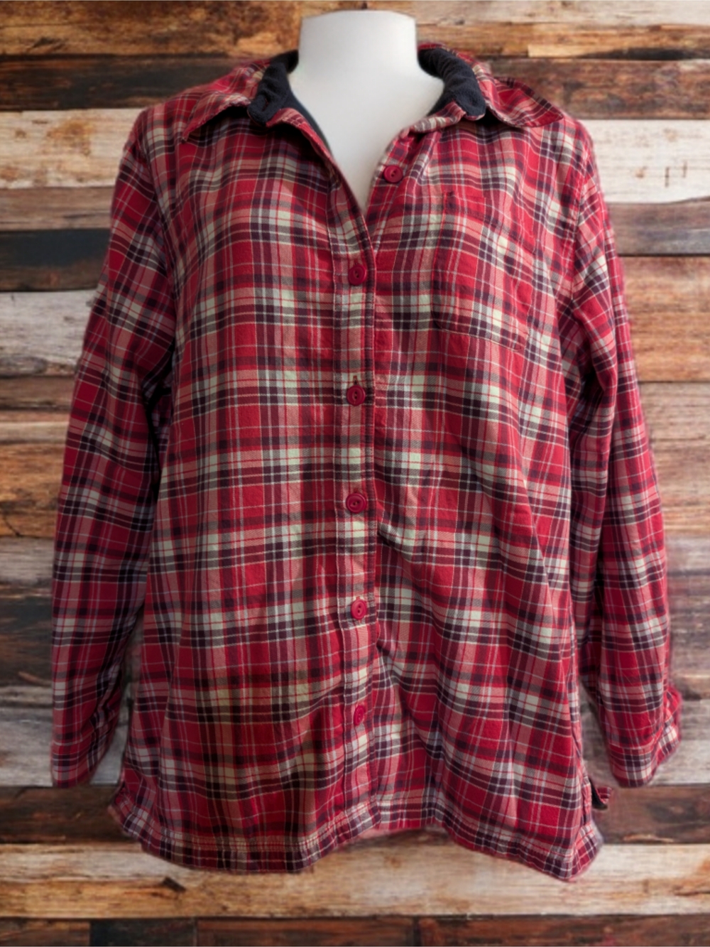 L.L. Bean | Women's Plaid Button Up Jacket